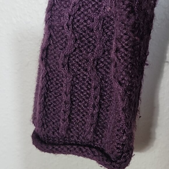 Vintage The Limited Womens Chunky Knit Henley Sweater Size S Purple Wool Blend - Picture 7 of 13